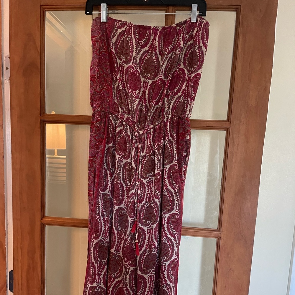 Long silk Paisley romper